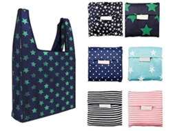 Conjunto de 6 Sacolas Compras Reutilizáveis, Dobráveis ​​e Laváveis, com Bolsa Interna, Capacidade Peso 15, 8 Kg , Sacola Compr GOKOCO (35 Lb)