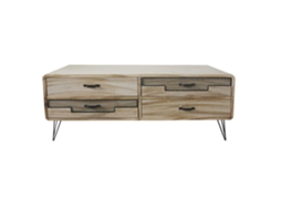 Móvel de Tv Dkd Home Decor Metal Madeira de Paulónia 115 X 61 X 43 Cm