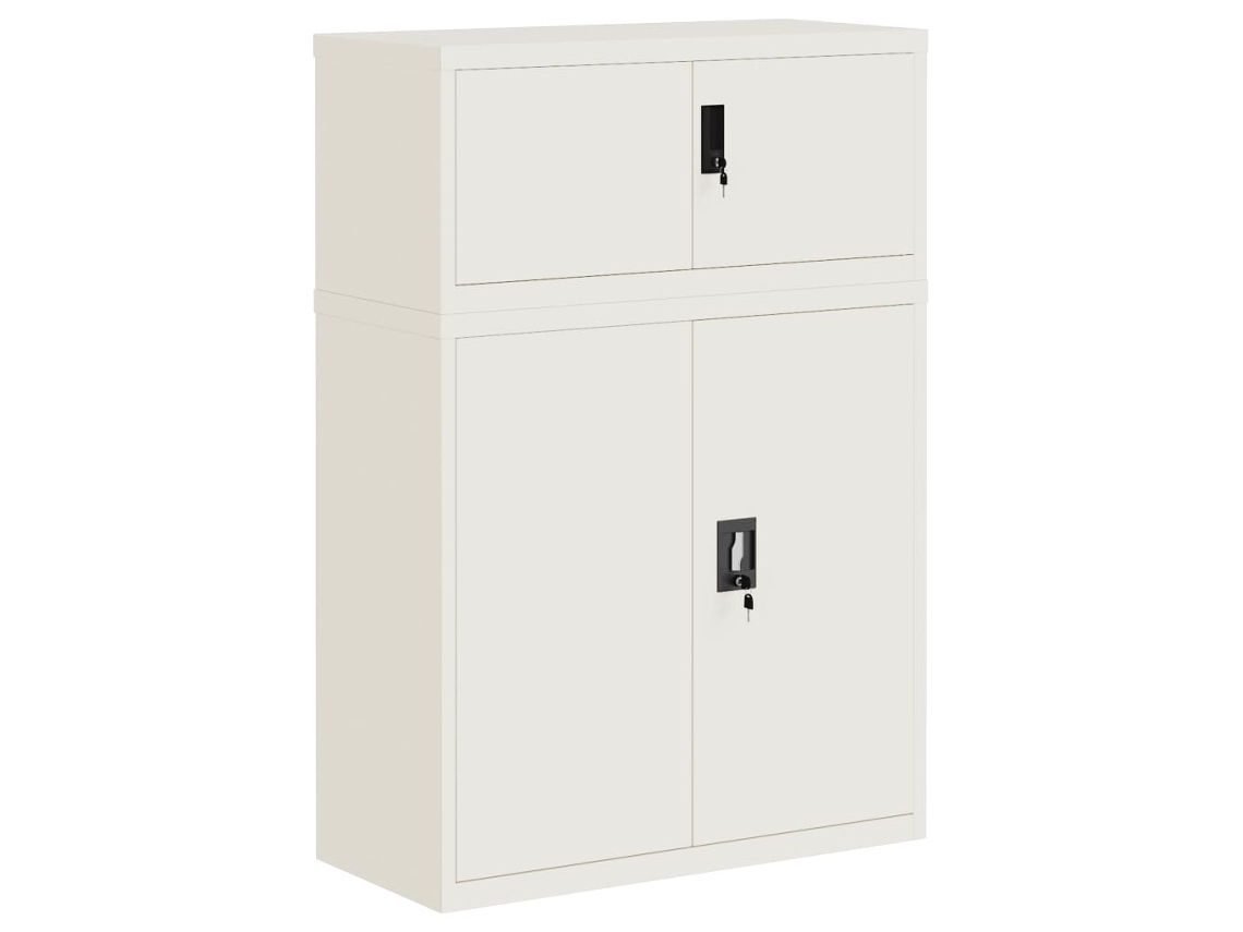 Arquivador 90x40x130 Cm Aço Branco MAISON EXCLUSIVE