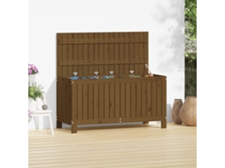 Vidaxl Caixa De Arrumação Jardim 115x49x60cm Pinho Maciço Castanho-mel