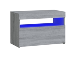 Bedside Cabinet, Bedside Cabinets Vidaxl Cinzeto Madeira Processada (n/a)