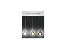 Lustre Pendente Lila Led em Metal e Vidro Borossilicato 3481-48-297 FABAS LUCE