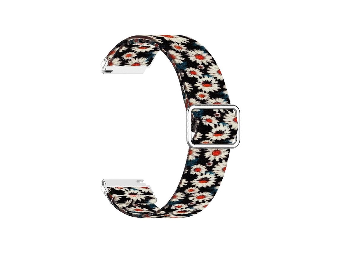 Pulseira De Relógio Ajustável Elástica Com Estampa De Leopardo Para Samsung Galaxy Watch Active2 / Active, 20 Mm