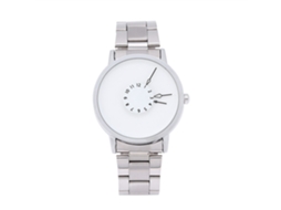Reloj De Pulsera Para Hombres Analógico De Cuarzo Con Correa De Acero Inoxidable Cara Blanca Redonda