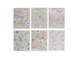 Stickers De Unhas Em Relief Adesivos Cute Cartoon Decalques Coloridos Para Decoração
