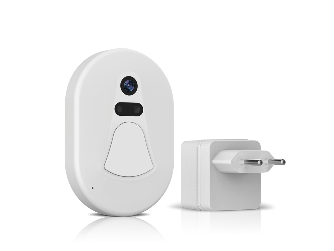 Câmera de vídeo Wi-Fi inteligente sem fio (RF sem fio de 2,4 GHz, notificação remota sem celular)