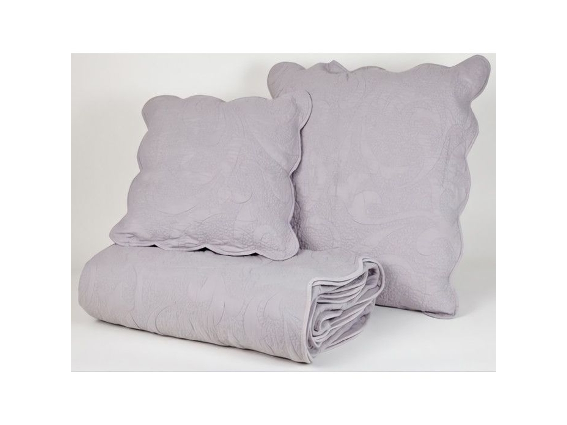 Fronha Voluta 45x45 Cinza Claro