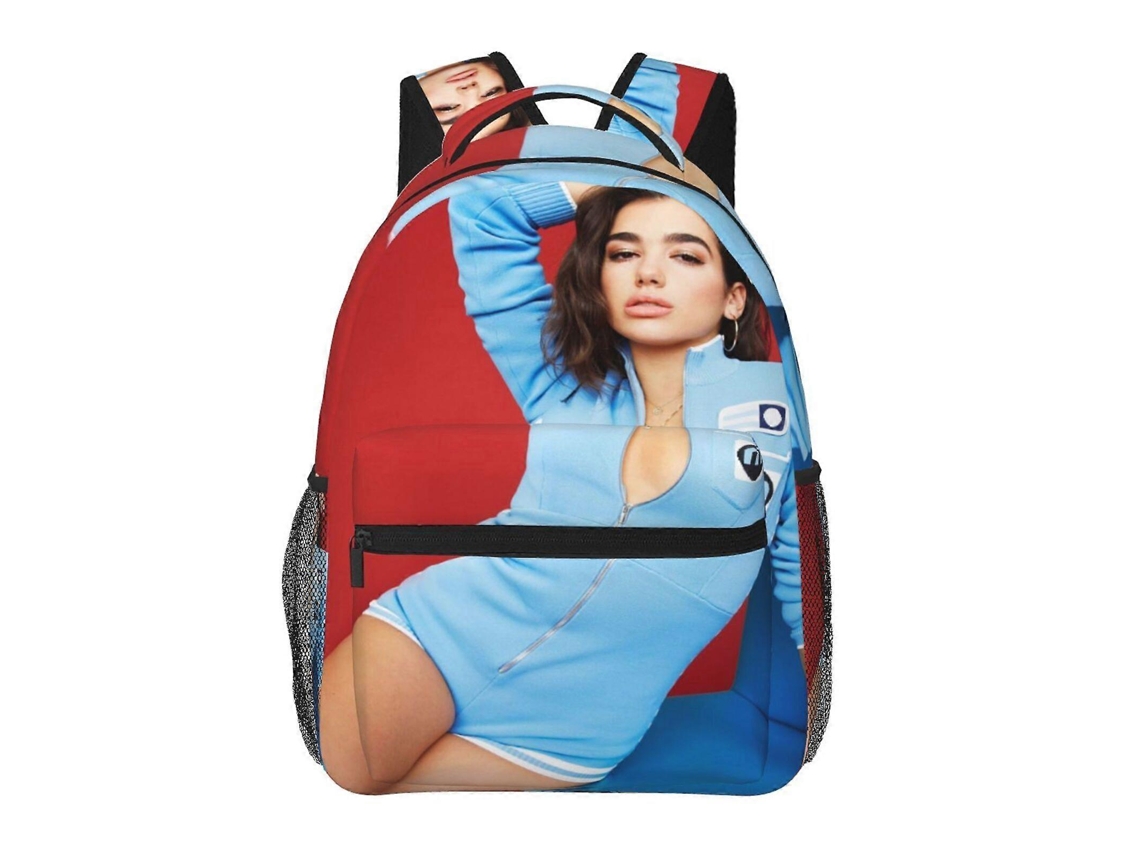 Mochila Estudantil Dua Lipa G59, Leve E Resistente, Impermeável E Com Alça De Ombro Ajustável H59