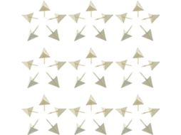 Conjunto Uonlytech com 100 Tachinhas Decorativas com Forte Adesão, Formato Triangular e Material de Aço.