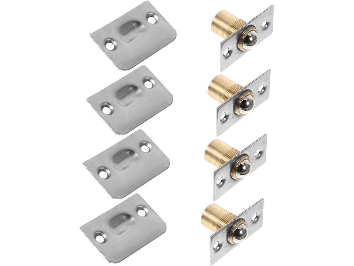 Conjunto De 4 Placas Batente Esfera Ajustáveis Em Aço Inoxidável Substituição Ferragens Portas Armário