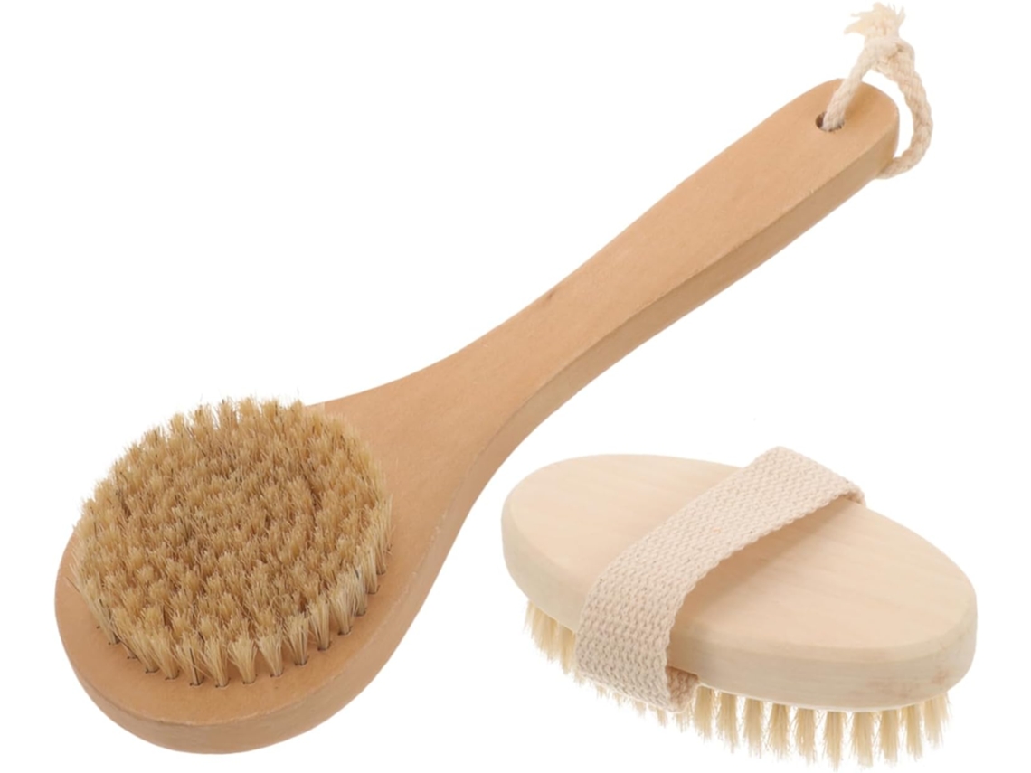 Conjunto De 2 Escovas Esfoliantes Corporais Healeved Para Banho, Escovas Ergonômicas, Acessório De Banho Para Adultos