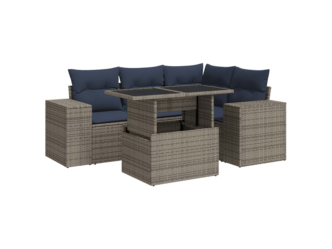 Garden Sofa Set, Garden Sofa Sets Vidaxl Cinzeto Rattan / Vime (n/a)