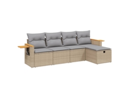 Garden Sofa Set, Garden Sofa Sets Vidaxl Bege Rattan / Vime (n/a)