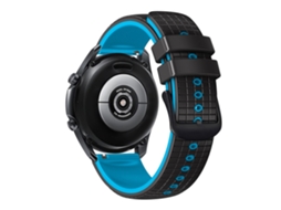 Bracelete Silicone Textura de Grades 22Mm Duas Cores Liberação Rápida para Huawei Watch Buds/Gt3 Se/Gt3 Pro Preto/Céu Azul