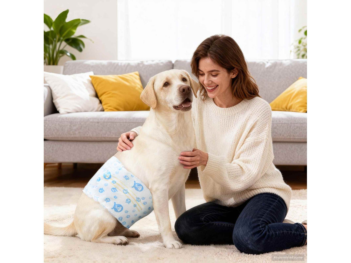 Vidaxl Fralda Descartável Machos 30 Unid. Branco L