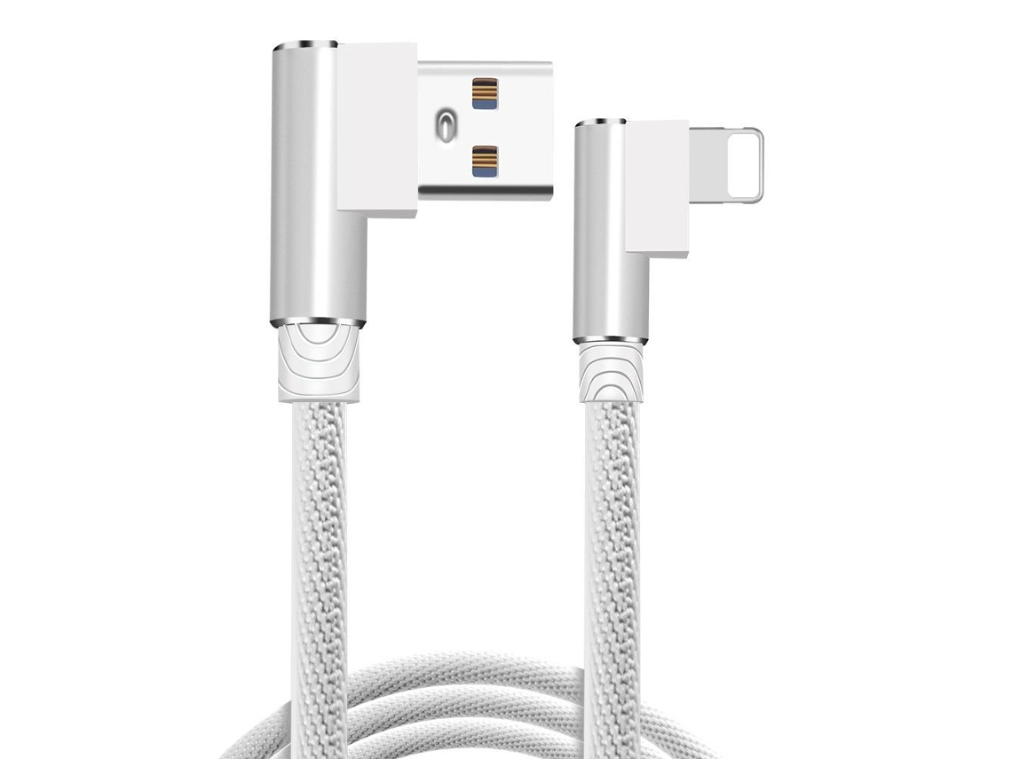 Cabo De Carregamento Angular De 90 Graus Usb A Para Usb C / Iphone Light Vi (lightning) Whi Brilvibera (lightning)