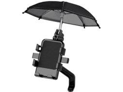 Suporte para Celular de Motocicleta com Guarda chuva Resistente Às Intempéries, Combina Construção Robusta e Proteção Solar JIAPEI (preto)