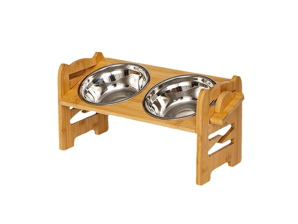 Suporte Elevado e Inclinado para Comida de Animais de Estimação, Altura e Inclinação Ajustáveis ​​com Tigelas, Elevado para Alimentos AQUAFORGE