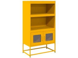 Aparador VIDAXL Amarelo Aço (68x39x123 cm)