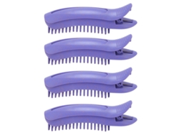 2026 4 Presilhas de Cabelo Volumizadoras com Dentes de Pente Resistentes ao Calor para Enrolar e Levantar a Raiz