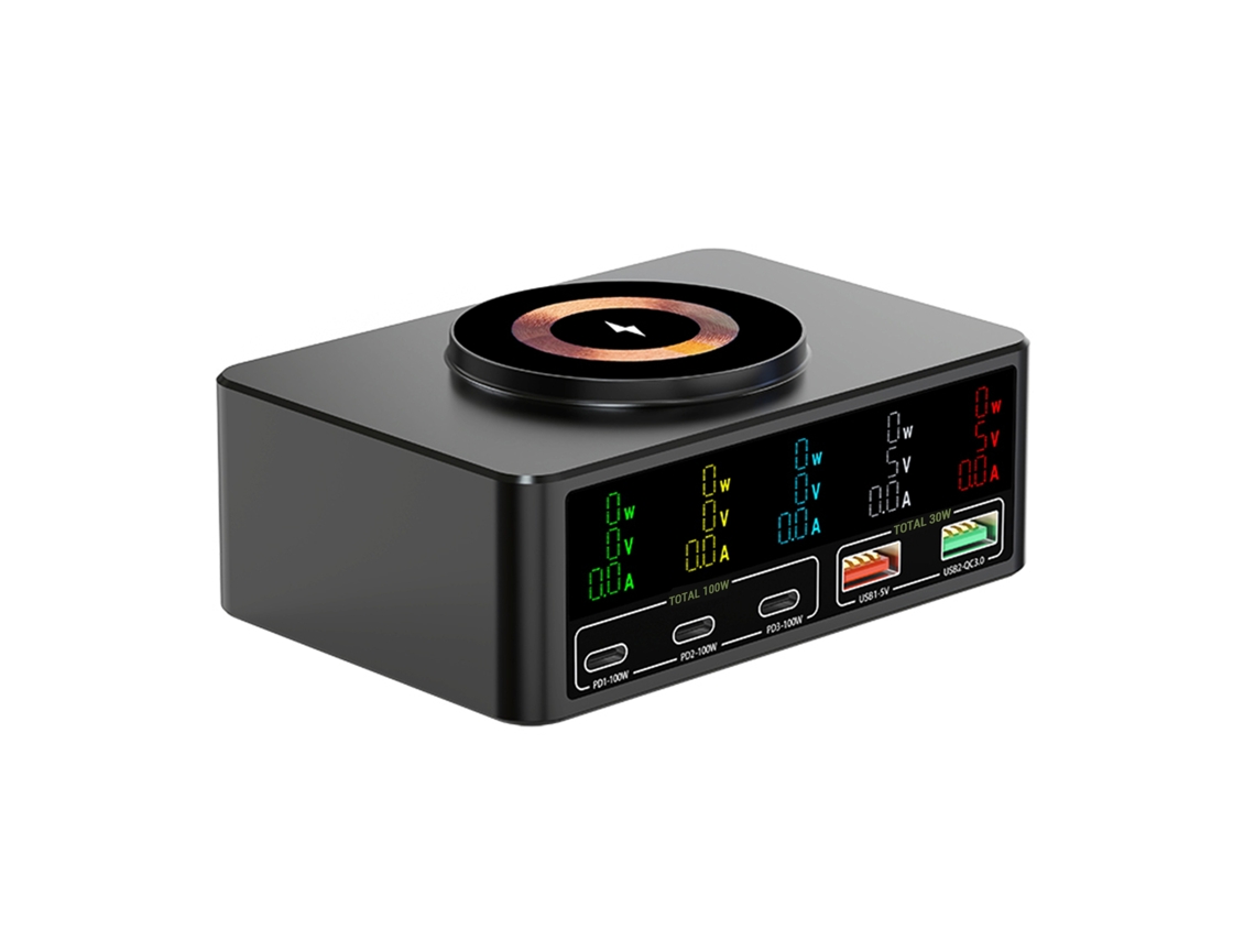 Estação De Carregamento Sem Fio Rápido 6 Em 1 De 140w Com Magnetismo Para Múltiplos Dispositivos