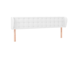 Cabeceira de Cama com Abas Couro Artificial 163x23x78/88cm Branco MAISON EXCLUSIVE