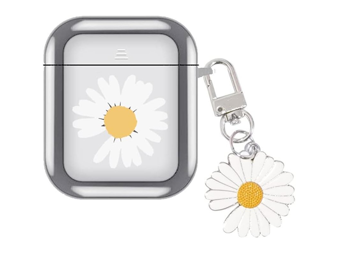 2026 capa de Silicone Eletroforada para Airpods 1 e 2 com Design Elegante e Suporte À Carga Sem Fio