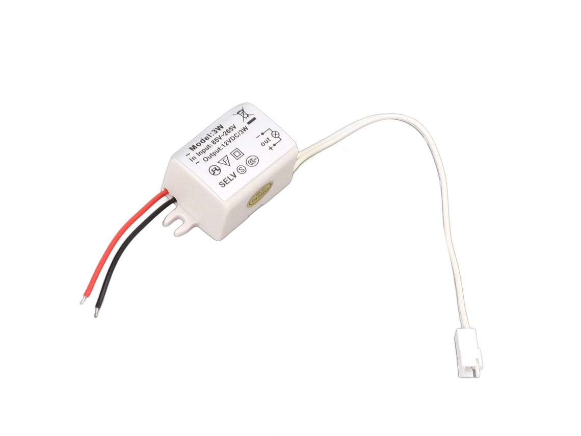 2026 adaptador de Alimentação Led Dc12v 3w com Proteção Contra Sobrecarga para Fitas Led Lâmpadas Industriais