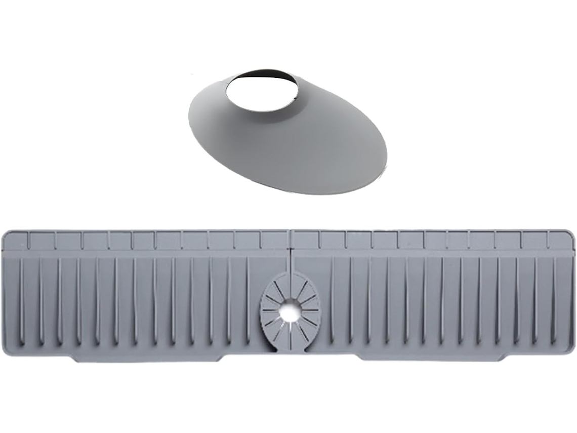 Tapete Para Torneira | Almofada De Silicone 70cm Com Drenagem Rápida Protetor Contra Respingos Cozinha Bancada E Área