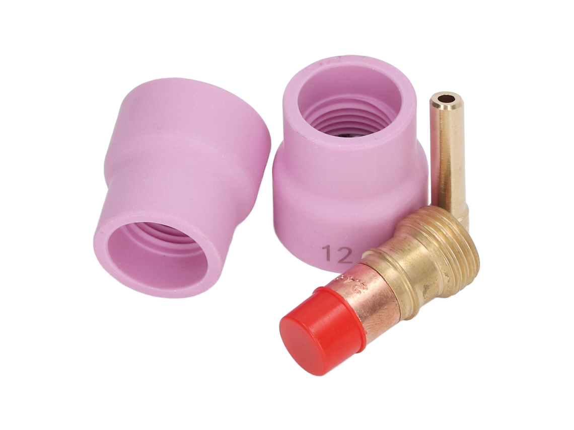 Conjunto De Collets Rosa Laxiscreed Para Solda Tig Compatível Com Wp-17, 18 E 26