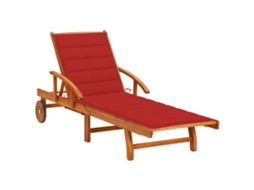 Sunlounger, Sunloungers Vidaxl Vermelho Madeira De Acácia (n/a)