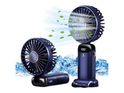 Ventilador Portátil De Mão, Recarregável Via Usb, Com 5 Velocidades, Mini Ventilador Dobrável A Bateria Para Mesa
