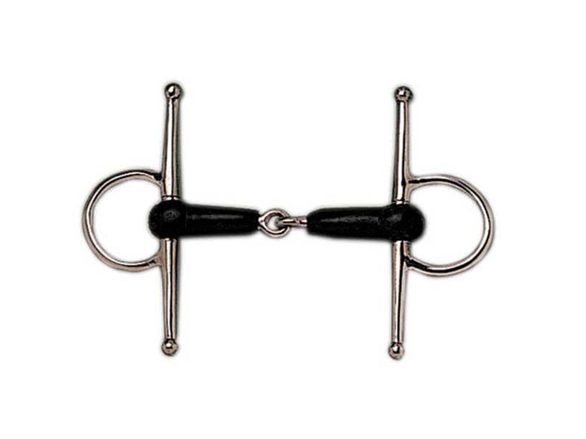 Snaffle de Junta Única de Borracha Full-Cheek Prateado 12.5 Cmsefton