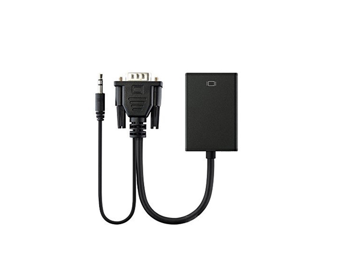 Cabo adaptador conversor VGA macho para HDMI fêmea Slowmoose com saída HDA 1080p