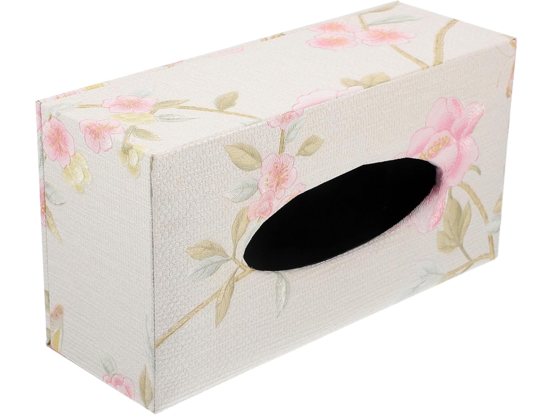 Dispensador De Lenços De Papel Clássico Em Couro Estampado