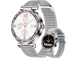 Smartwatch para mulheres que frequentam/fazem dias de fitness À Prova Dágua 5atm com frequência cardíaca/spo2/pressão arterial Bluet Bestvite