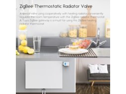 Válvula Termostática Inteligente Zigbee Com Programação Semanal E Controle Por App