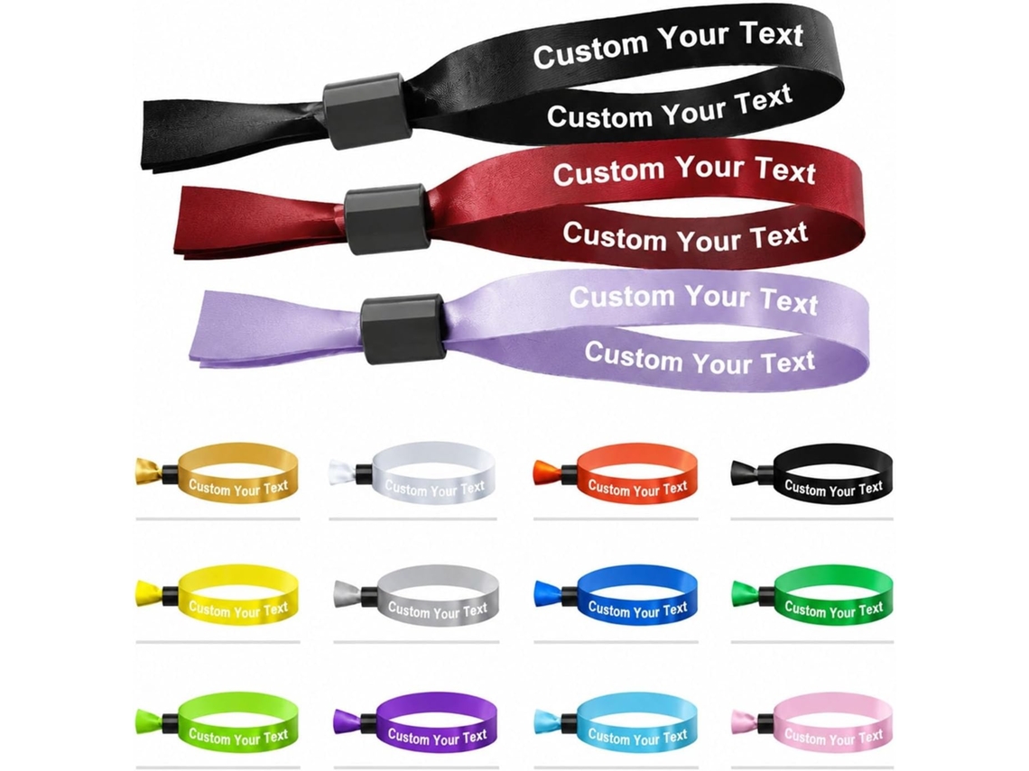 Pulseiras Cetim personalizadas para festas
