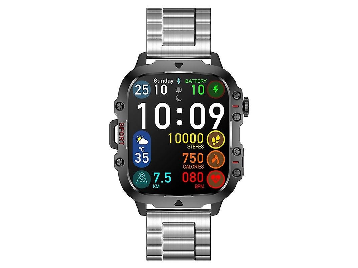 Relógio inteligente QX11 com tela colorida de 1,96 polegadas VONKELIOS