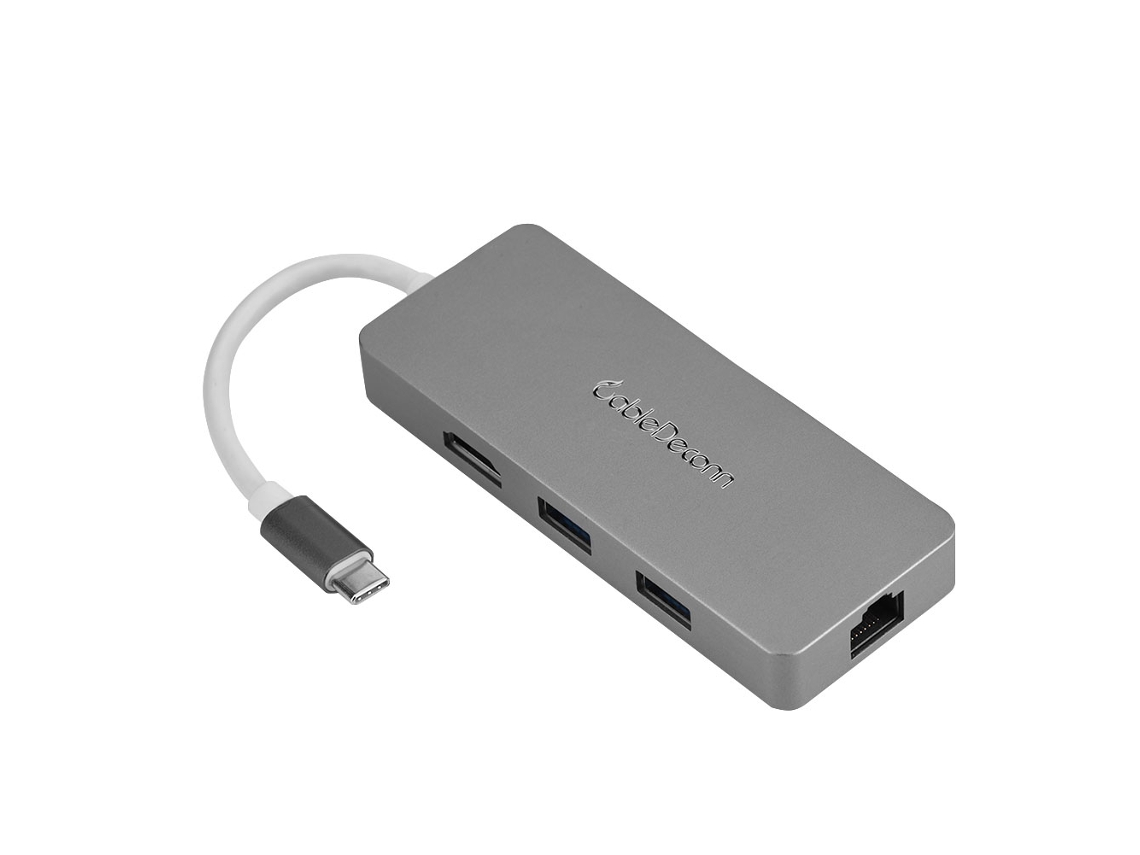 Estação De Docking Type C (para Hdmi E Usb 3.0) Cabledeconn Estação De Docking Type C De Multi-interface 7-em-1