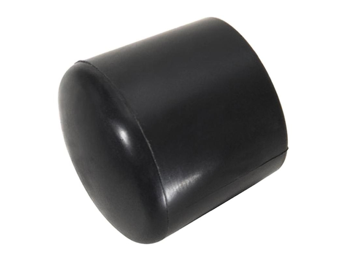 Contera plastico redonda exterior negra 12 mm. bolsa 200 unidades