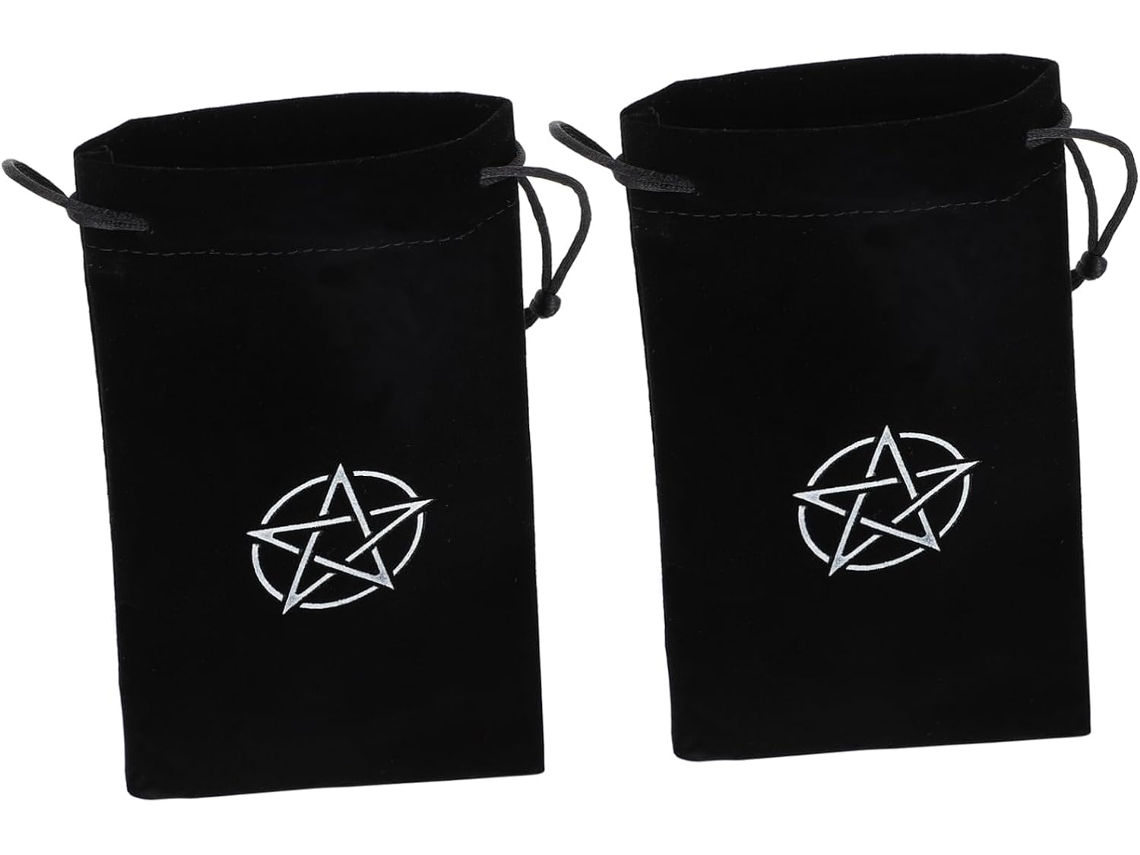 Conjunto De 2 Peças Para Guardar Tarot Com Estampa De Pentagrama Em Tecido