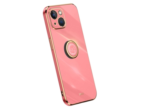 Suporte Casa Quedas Galvanizado Para Iphone 15 Xinli Pele Sintética Vermelho