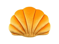 Cojín De Concha De Mar Linjou, Cojín Decorativo De Felpa Suave, 34x25cm, Cor Amarelo, Para Lar E Escritório