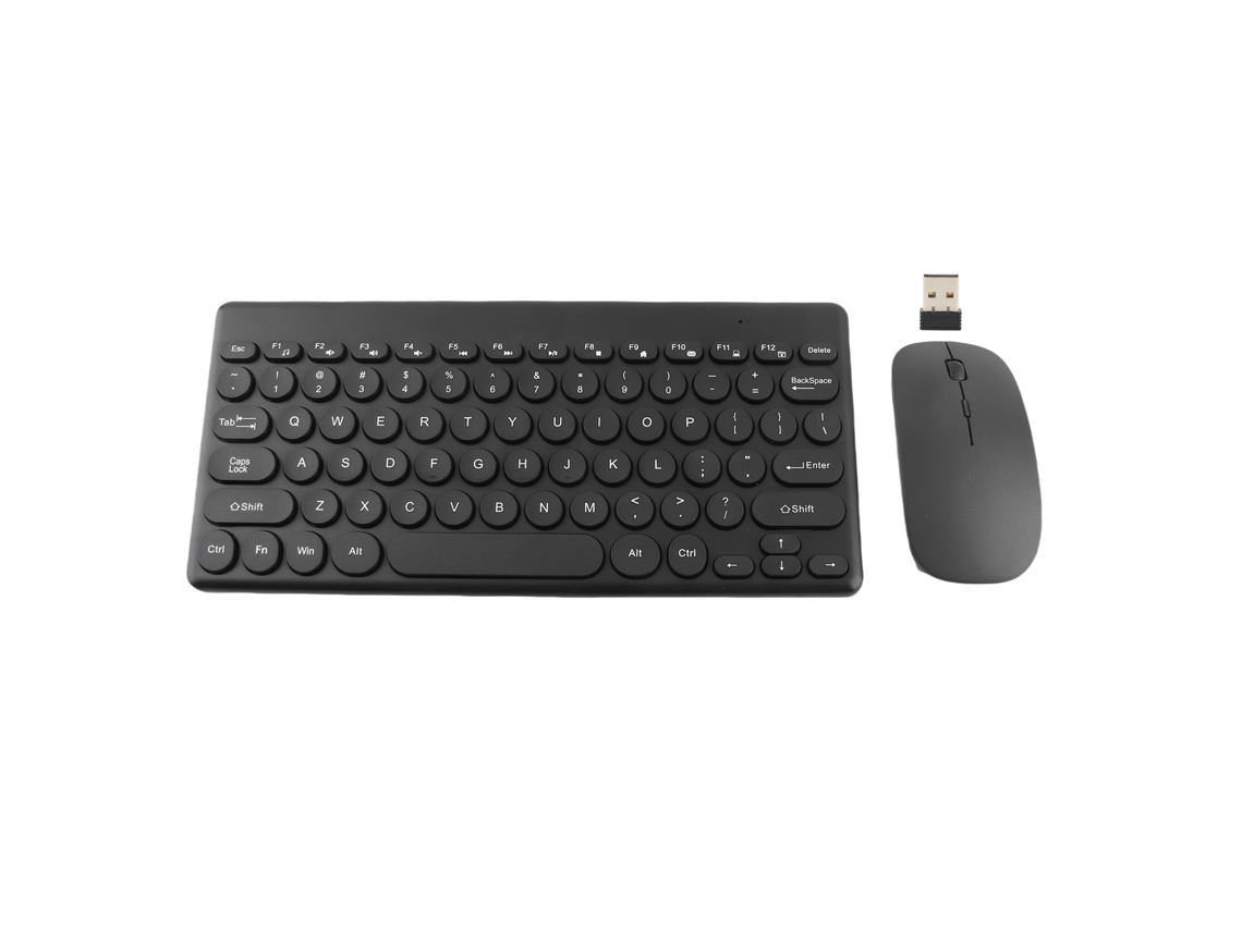 Conjunto De Teclado E Mouse Sem Fio 2.4g Preto