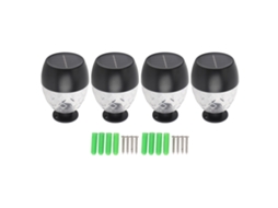 4pcs Lâmpada Solar de Parede Resistente À Água Sensor de Luz Automática para Jardim Parede Cerca
