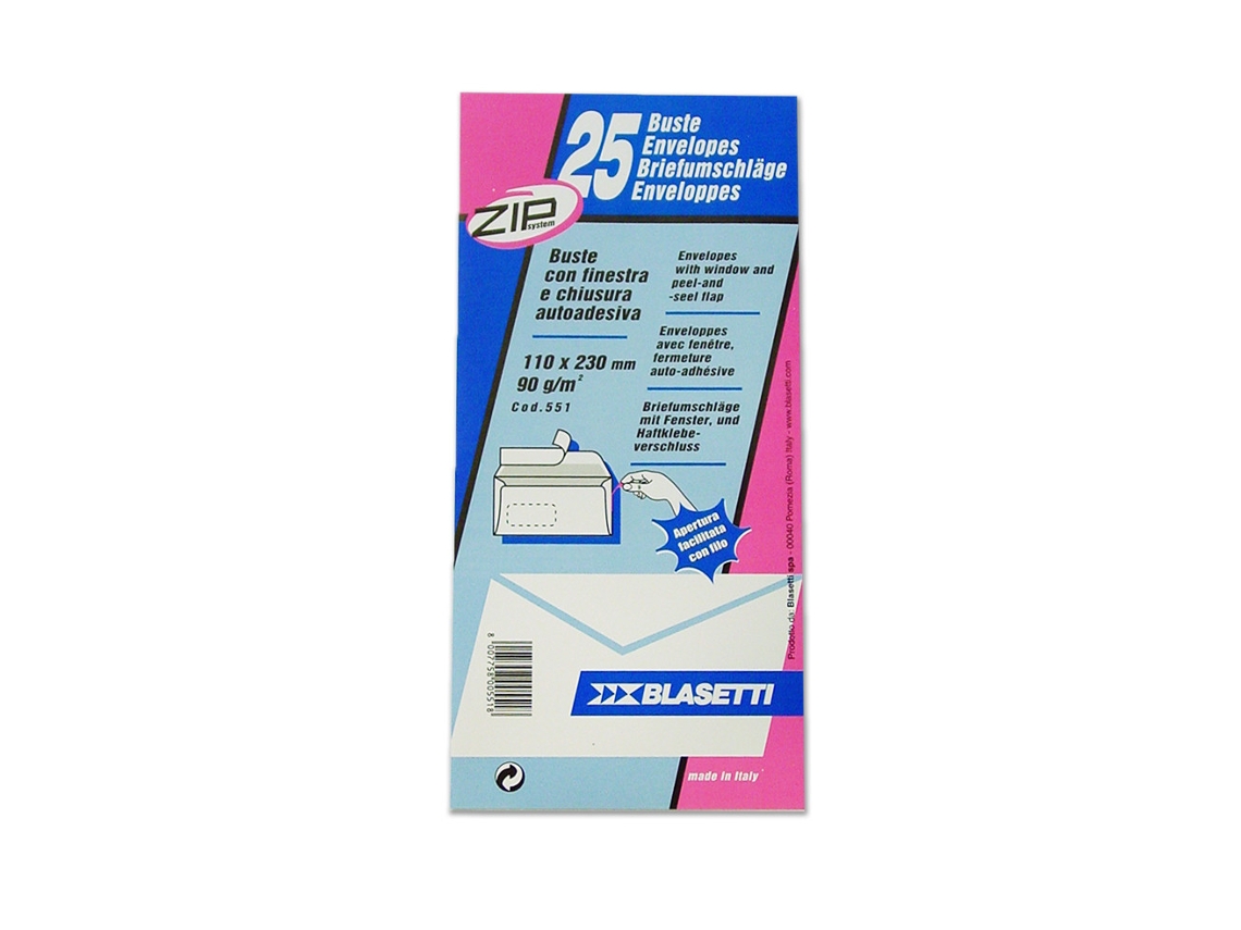 BLASETTI 0551 Envelope Branco 25 Peças