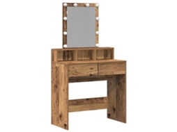 Conjunto 1 Vaidade Para Quarto Vidaxl Castanho Derivados De Madeira (80 X 41 X 144,5 Cm)