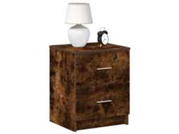 Mesa De Cabeceiracriado Mudoarmário De Cabeceira Com 2 Gavetas 40x36x50 Cm Carvalho Fumado Wsd93745 Lovely Home
