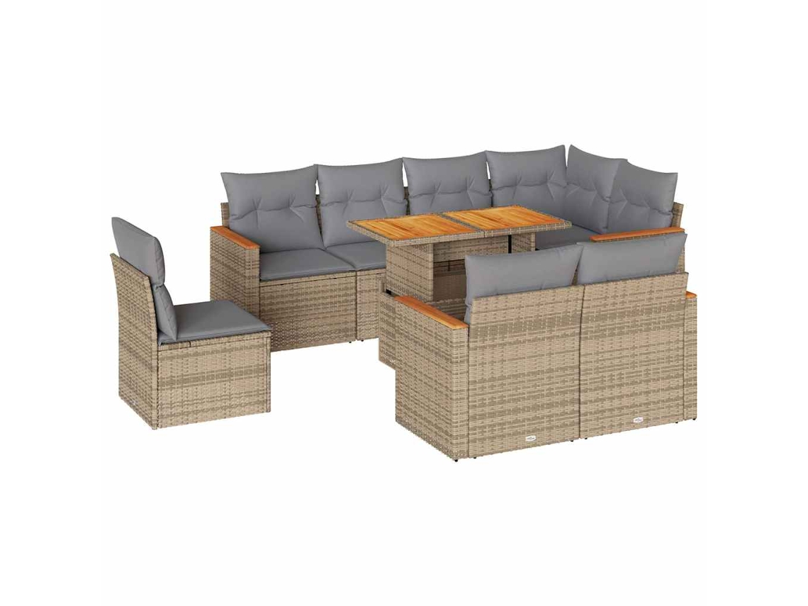Garden Sofa Set, Garden Sofa Sets Vidaxl Bege Rattan / Vime (n/a)